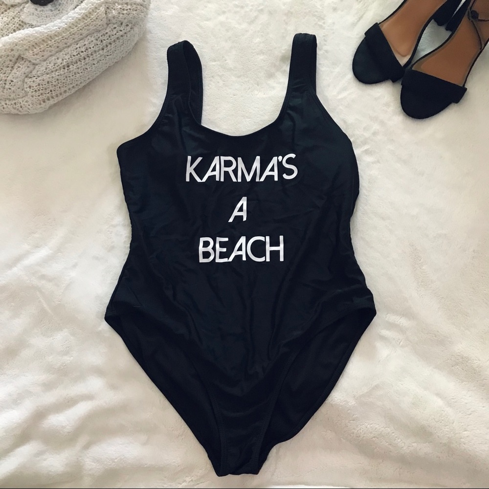 $5 W/ BUNDLE Karma’s A Beach Black Bathing Suit